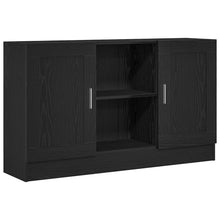 Zwart Eiken Sideboard 120X30,5X70 Cm Van Geengineerd Hout