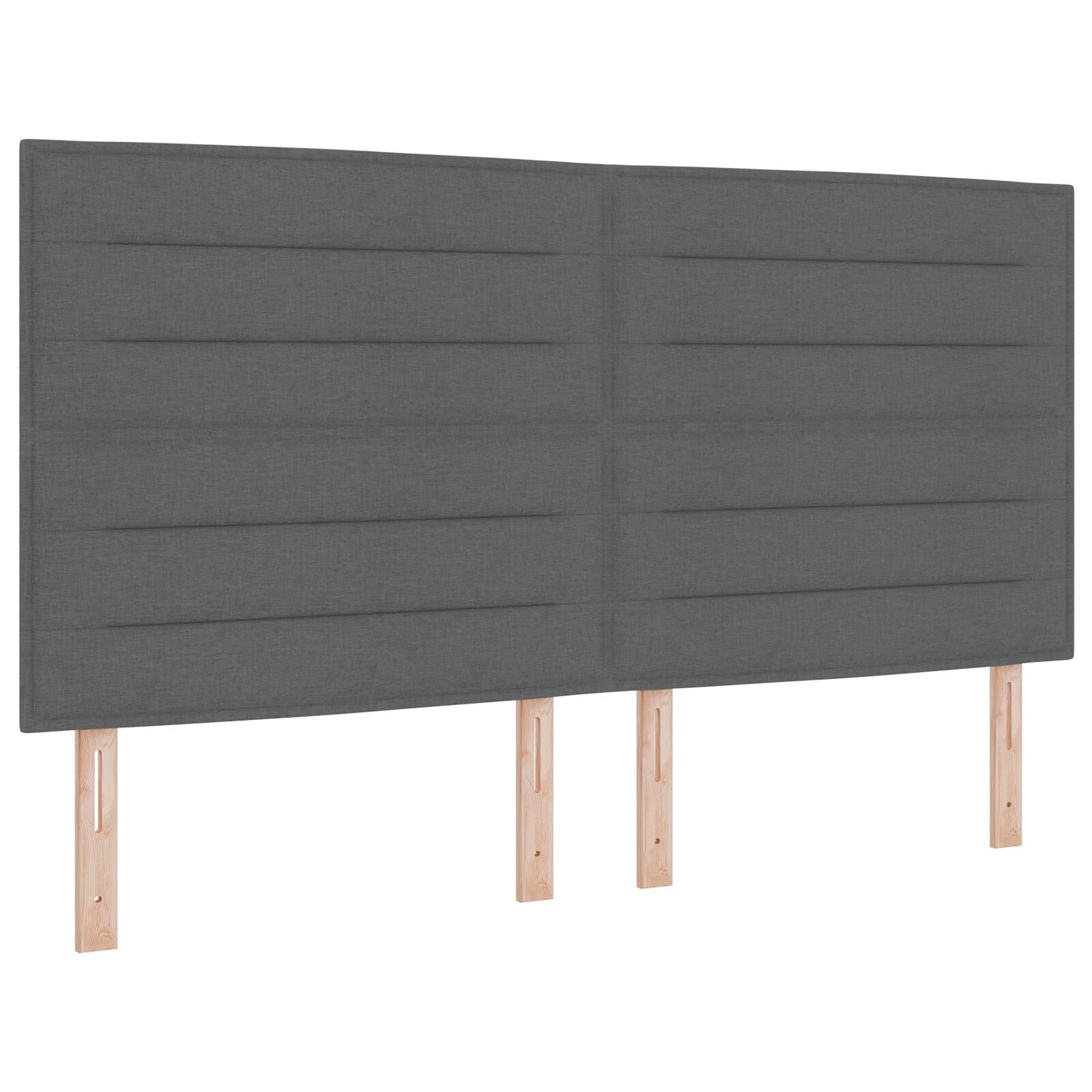 Boxspringbed Met Matras & Bank Stof Donkergrijs 180 x 200 cm Lijnen ontwerp