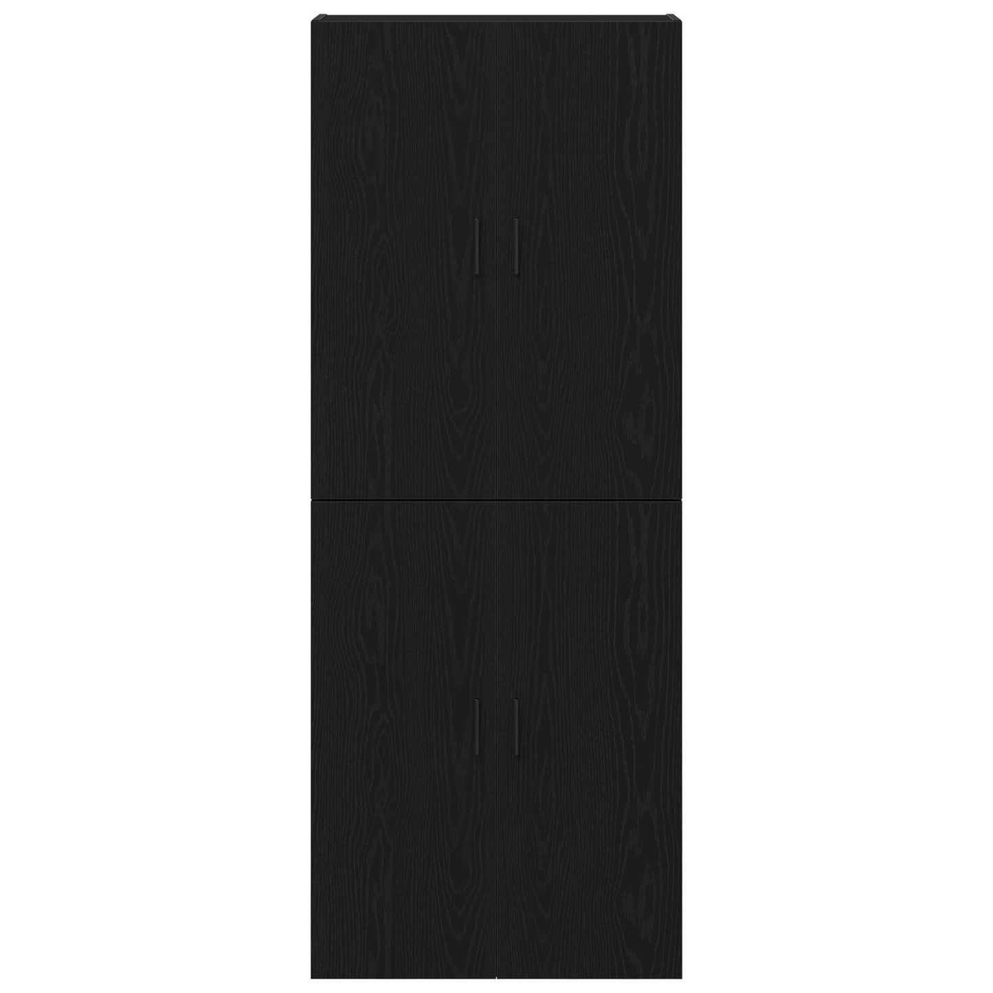 Kasten 2 Stuks Zwart Eiken 69,5X34X180 Cm Bewerkt Hout