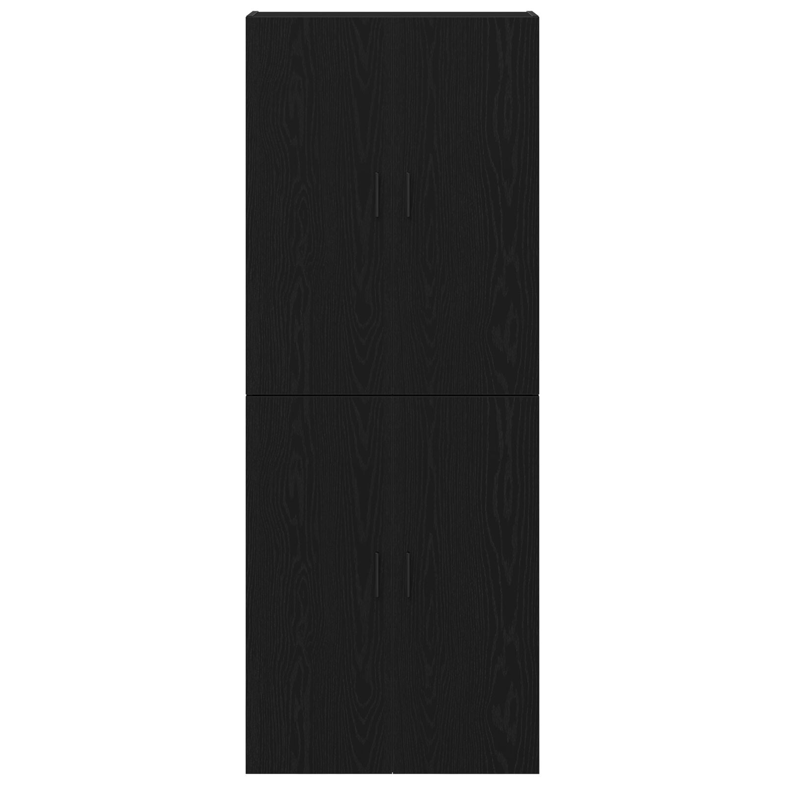Kasten 2 Stuks Zwart Eiken 69,5X34X180 Cm Bewerkt Hout