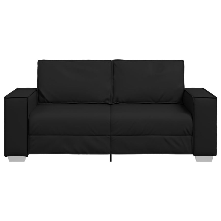 Love Seat Sofa Kunstleer Zwart 140 cm