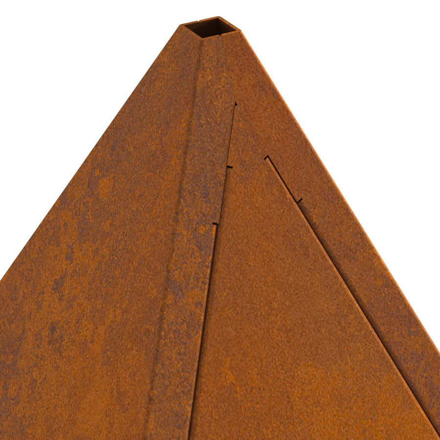 Vuurkorb Piramide 50X50X51 Cm Verweerd Staal Verweerd staal/Bruin