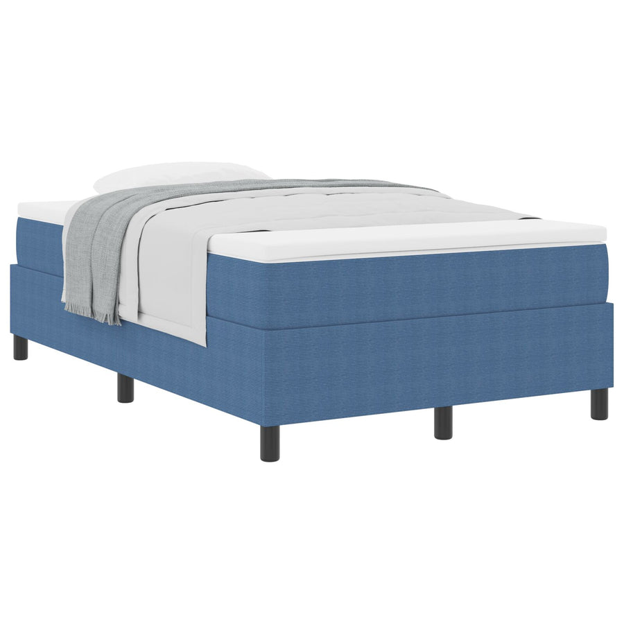 Boxspringbed Met Matras Blauw 120X200 Cm Corduroy Stof