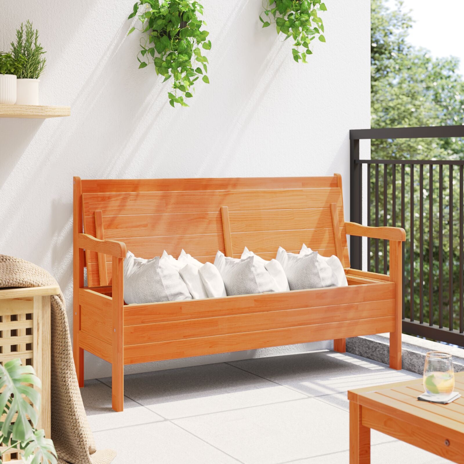Outdoor Bank Hout 119X76X44 Cm Massief Hout Den Acacia