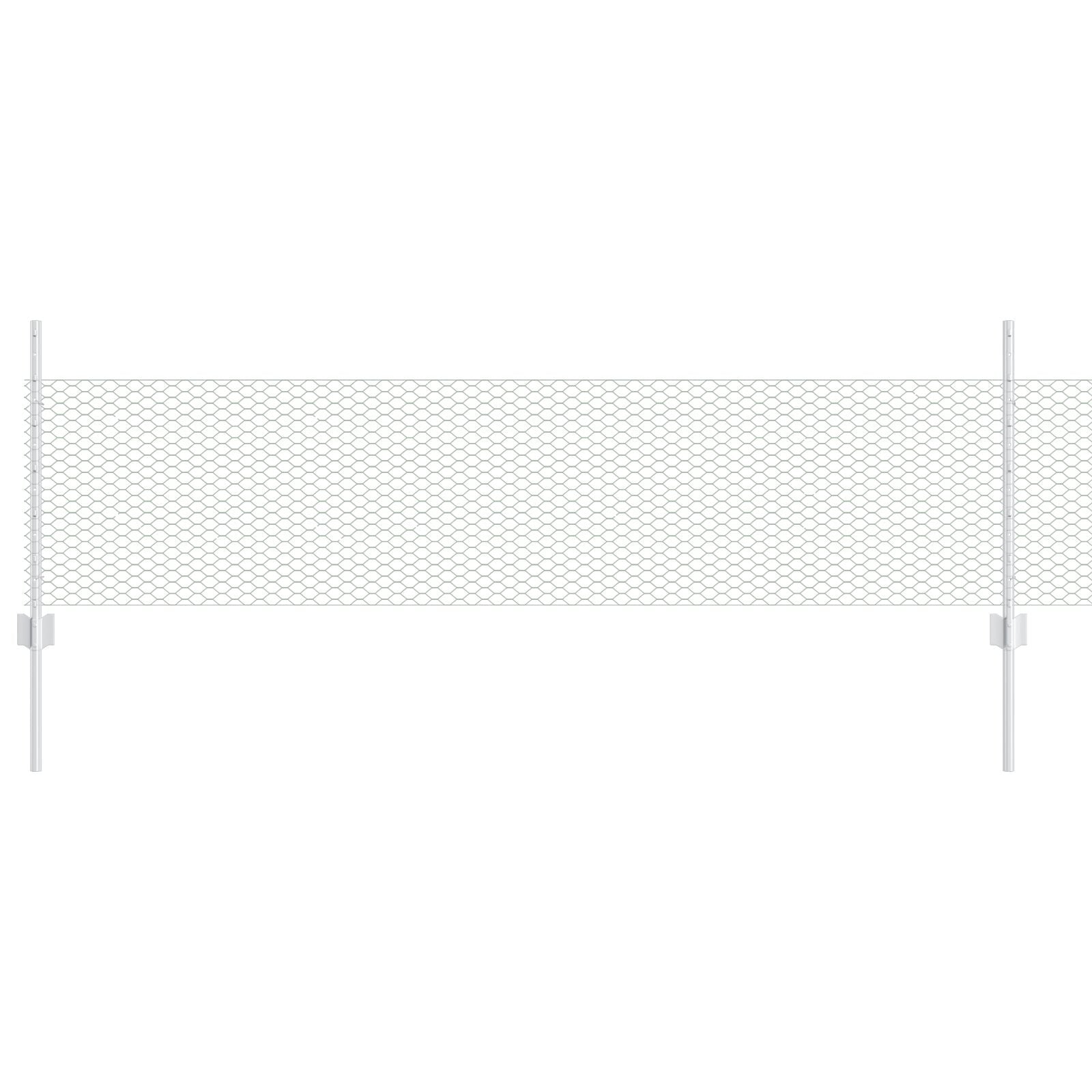 Hekpalen 11 St U-Channel 60 Cm Verzinkt Staal,  Hexagon Hek 0.5X100 M Verzinkt Staal