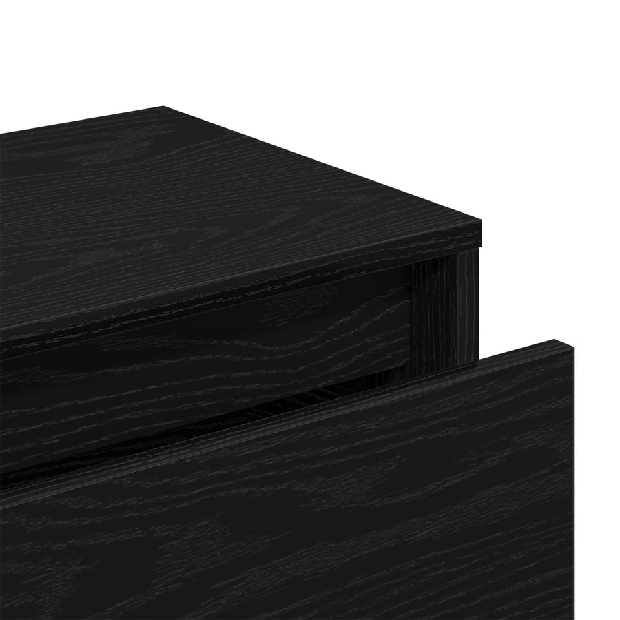 Halmeubilair Set In Zwart Eiken Geperst Hout