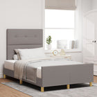 Bedframe 120x200 cm stof taupe met hoofdeinde