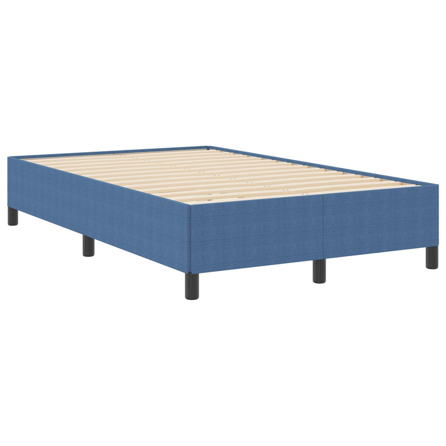 Bed Frame Corduroy Stof Blauw 120 x 200 cm