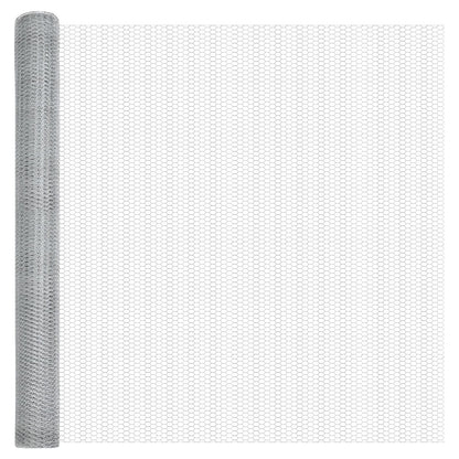 Hekpalen 22 Stuks U-Channel 160 Cm Gegalvaniseerd Staal,  Zeshoekig Hek 1.6X25 M Gegalvaniseerd Staal