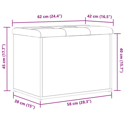 Opslagbank 60X40X45 Cm Houtmateriaal Zwart eiken 62 x 42 x 45 cm
