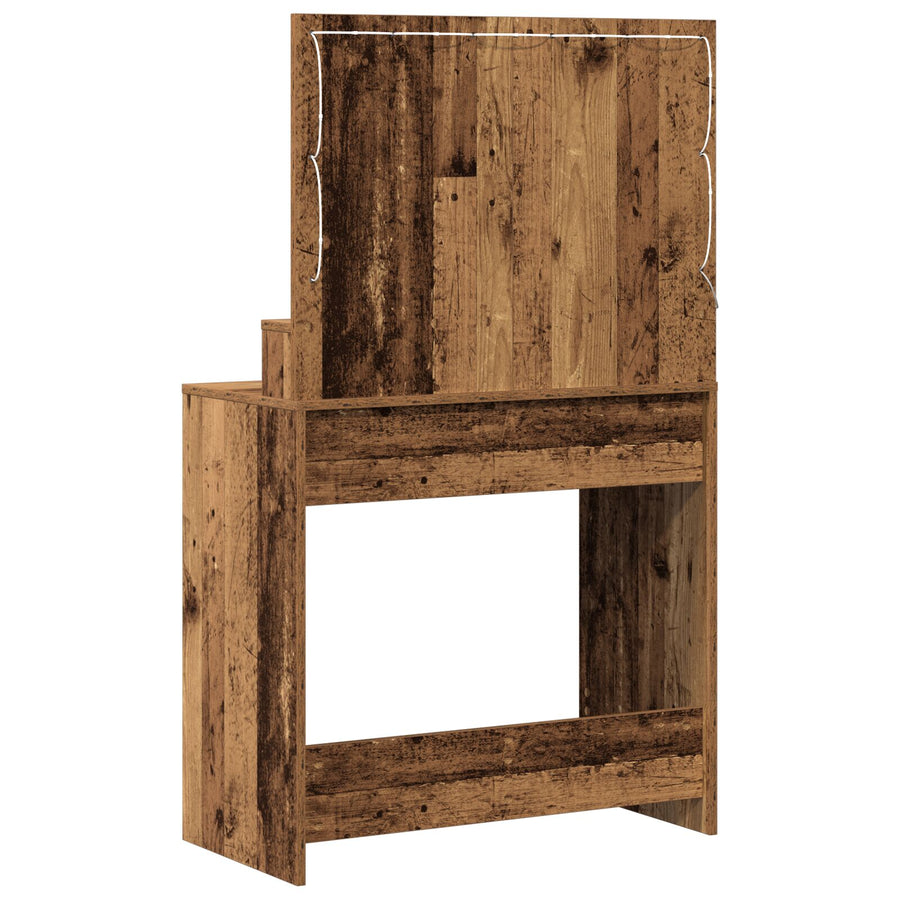Kaptafel Met Led-Verlichting - Oud Hout 79 x 41 x 135 cm Oude Hout