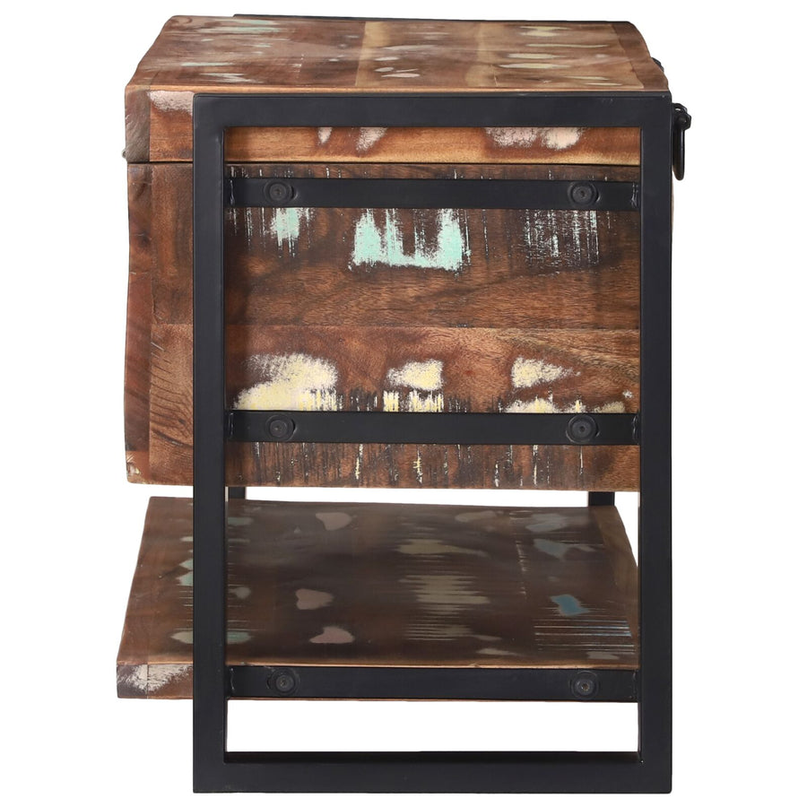 Opbergdoos Meerkleurig 80X35X45 Cm Massief Hout Gerecycled Massief gerecycled hout