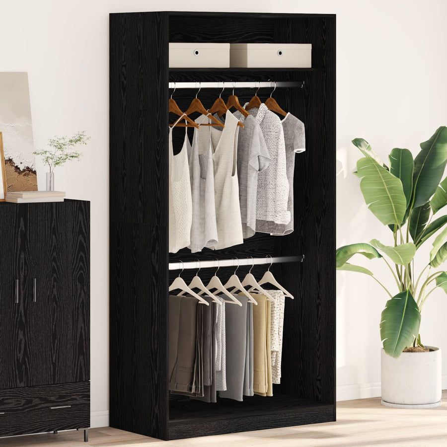 Zwarte Eiken Kast - 100X50X200 Cm