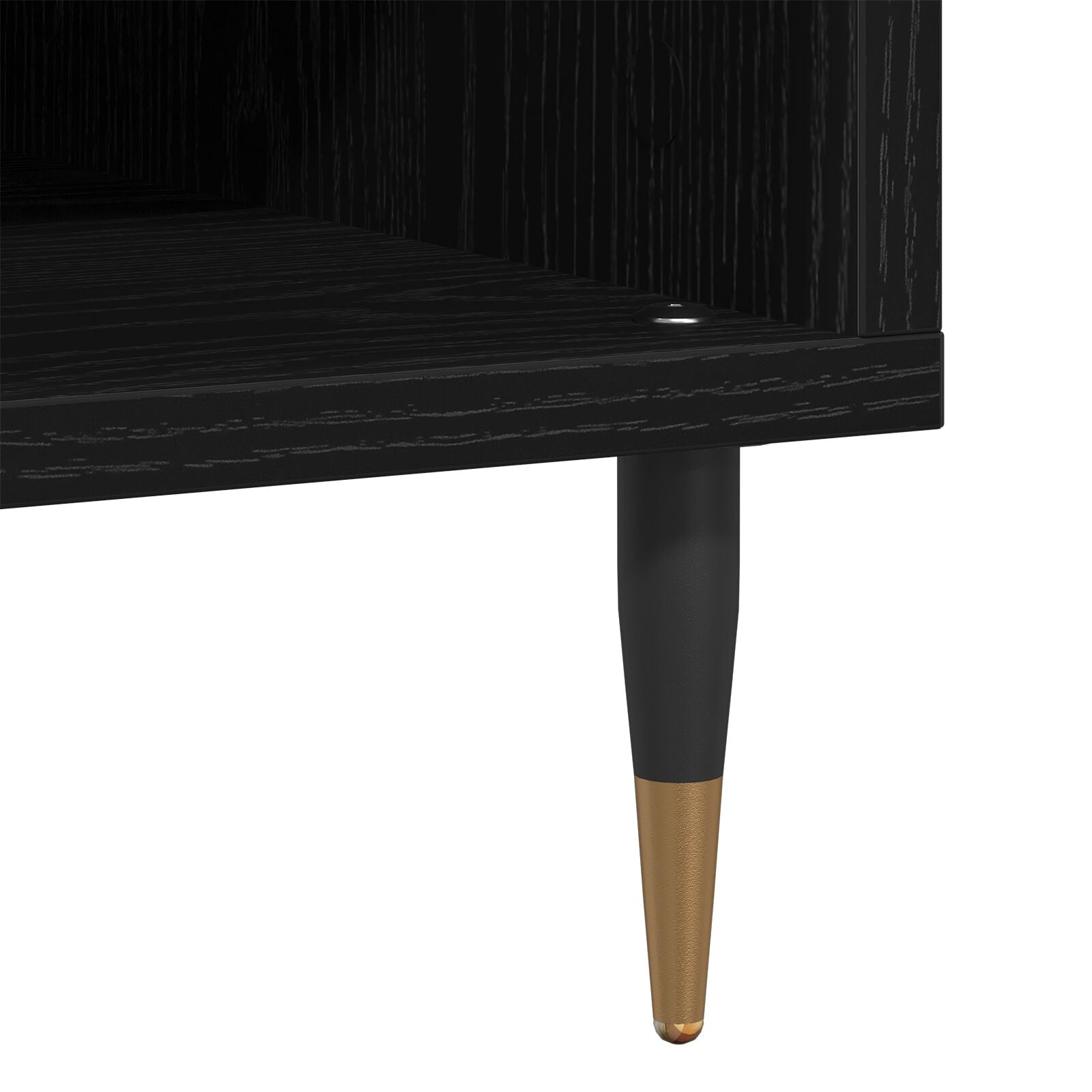 Recordkast 84,5X38X48 Cm Bewerkt Hout Zwart eiken