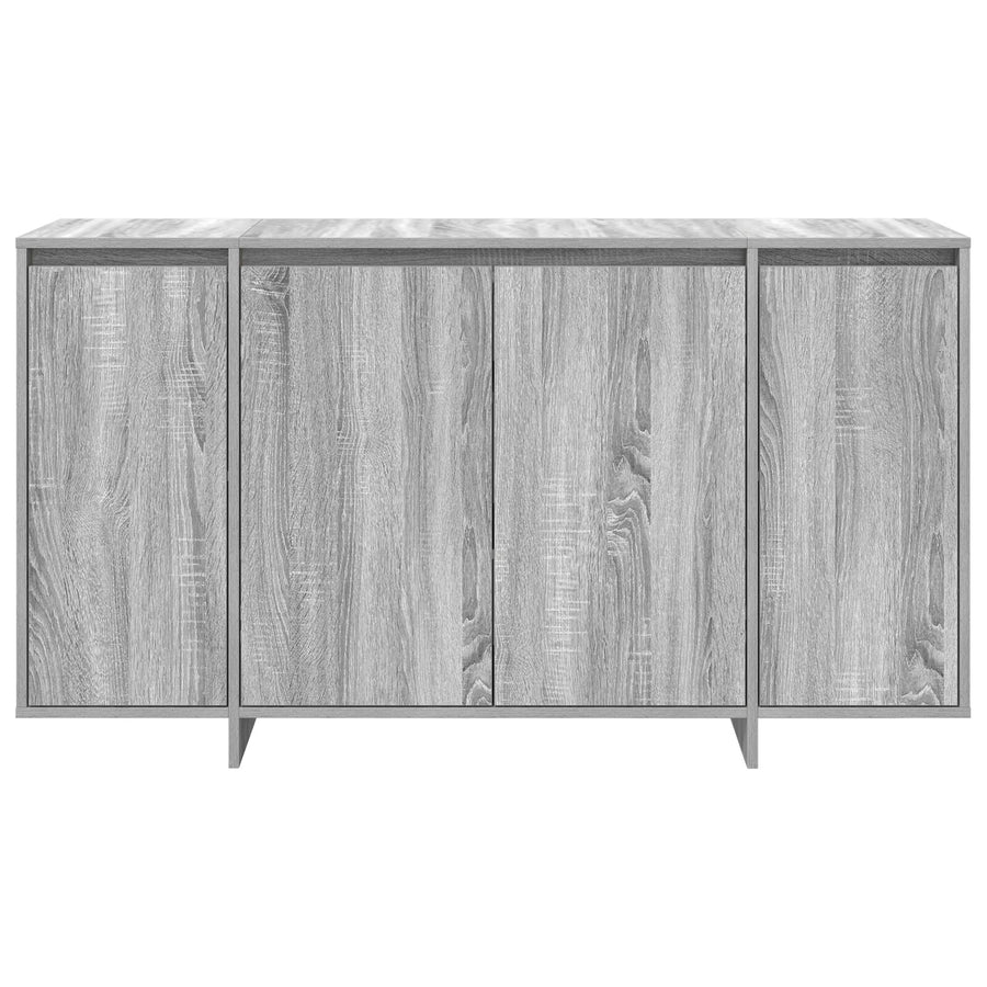 Grijs Dressoir Bewerkt Hout 135 X 41 X 75 Cm