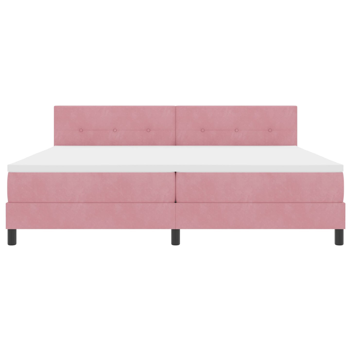 Boxspringbed Met Matras Roze 200X200 Cm Fluweel Blauw