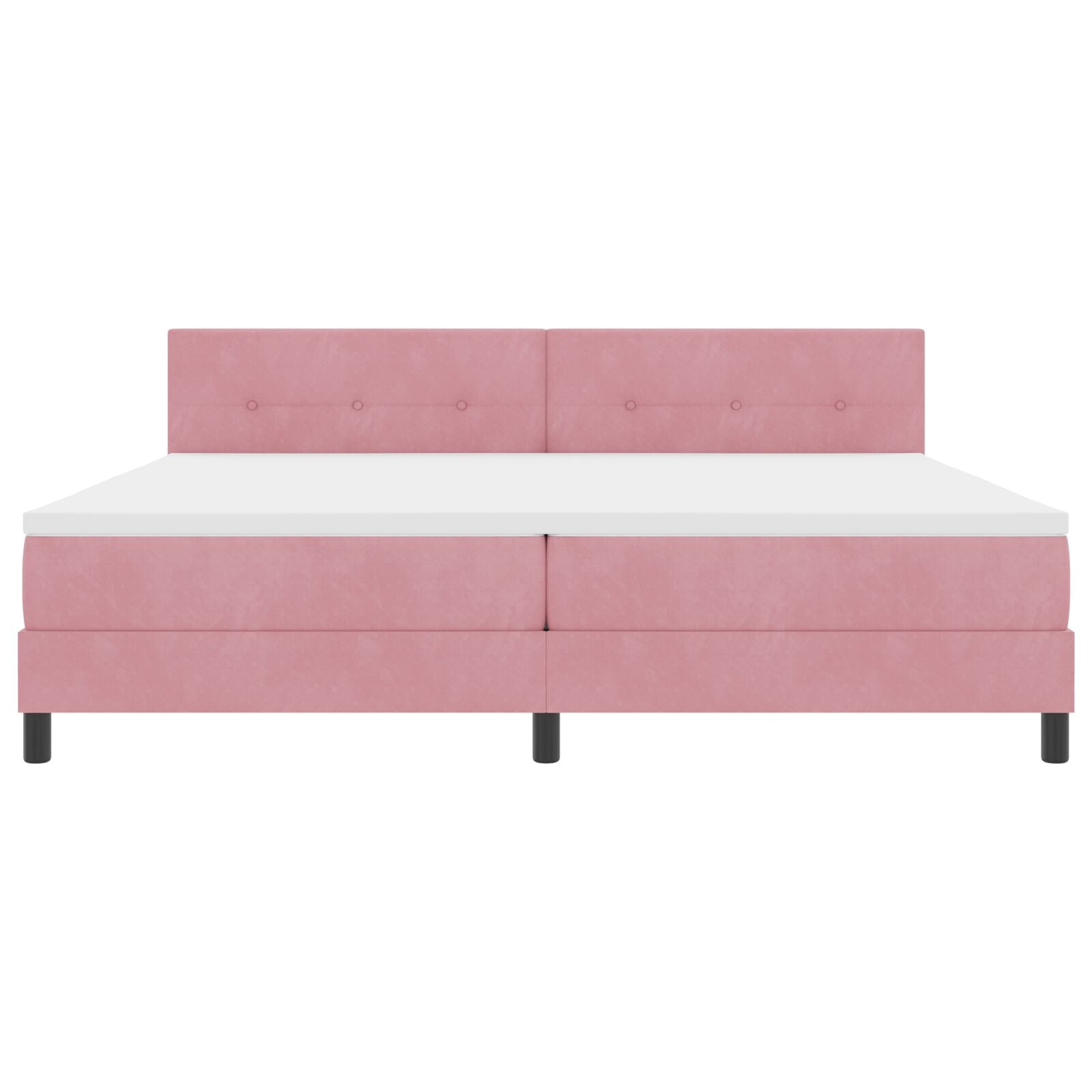 Boxspringbed Met Matras Roze 200X200 Cm Fluweel Blauw