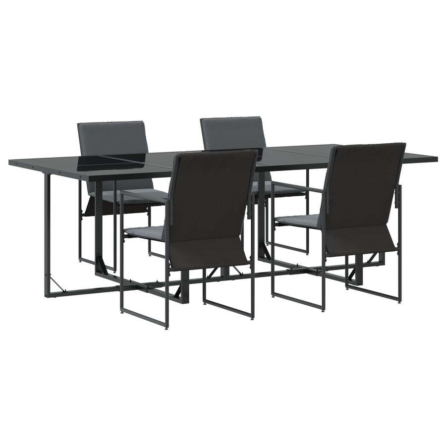 6-Delige Tuin Eettafel Set Met Kussens Staal En Textilene