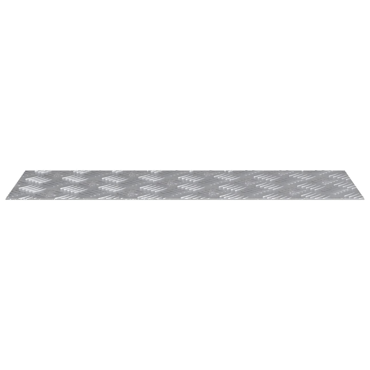 Aluminium Checkerplaten 4 Pcs Antislip 75X25 Cm 75 x 25 x 0.3 cm Rechthoekig