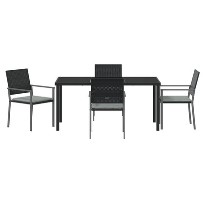 Set Van 3 Zwart Pe Rattan 54X62,5X89 Cm Duurzaam Tuinstoel
