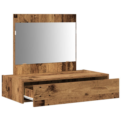 Wandkaptafel 83 x 40 x 70 cm Oude Hout zonder LED