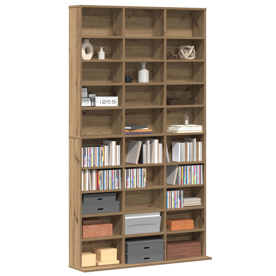 Cd Kast In Artisan Eiken - 101X23X177.5 Cm Gemaakt Van Gelamineerd Hout