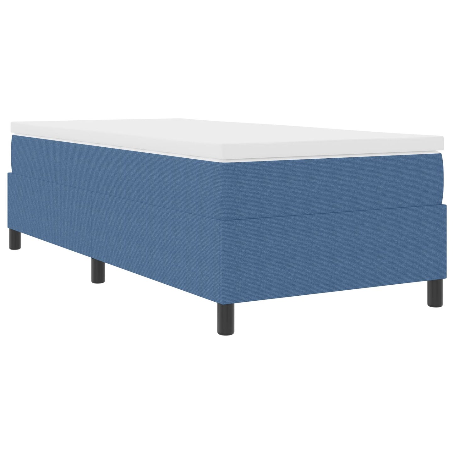 Boxspringbed Met Matras Blauw Corduroy Stof 90 X 190 Cm