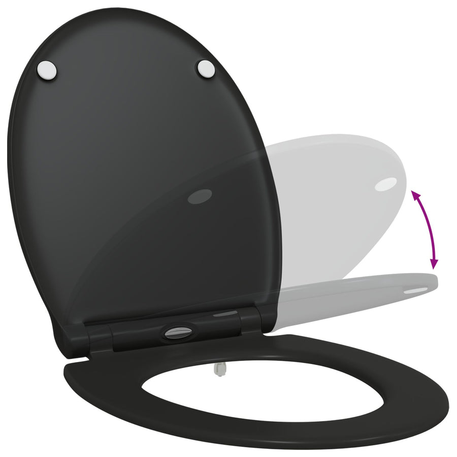 Quick Release Toiletseat Met Soft Close Duroplast Zwart