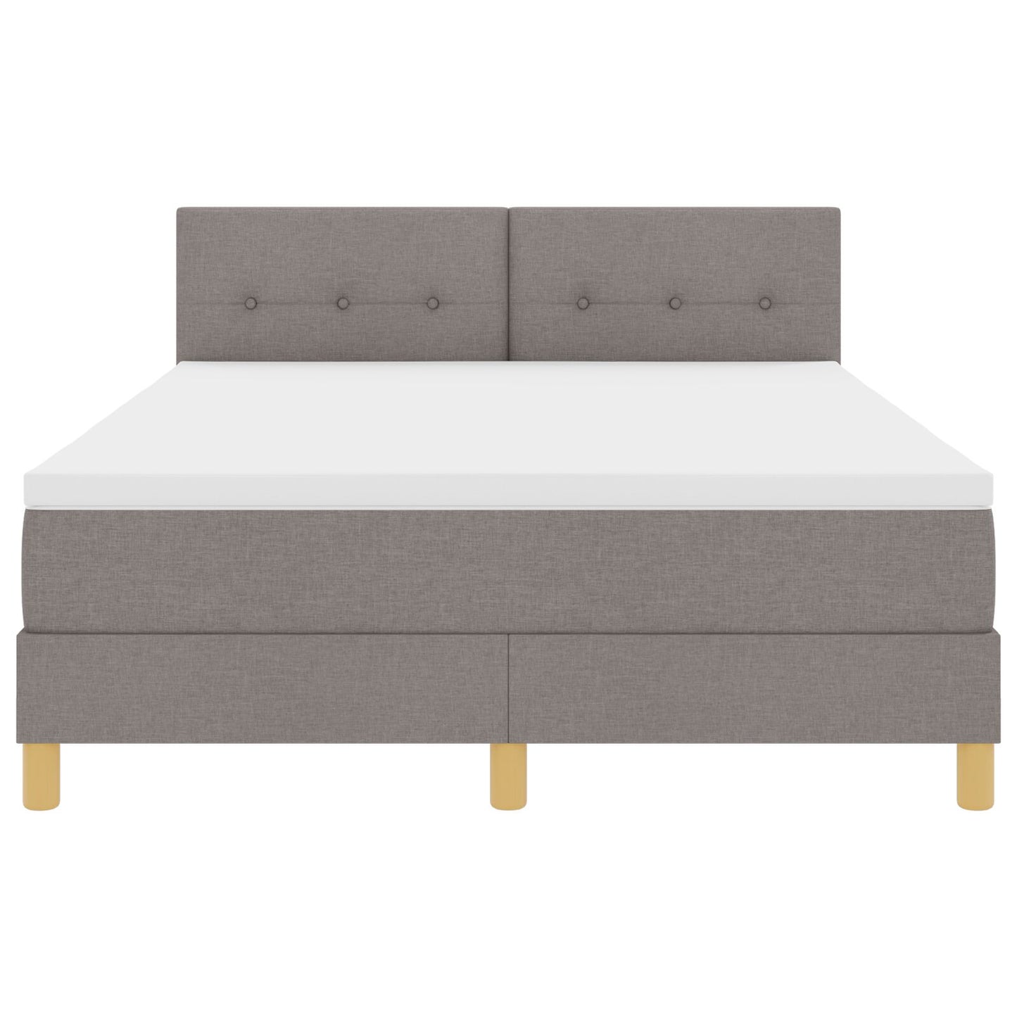 Boxspringbed Met Matras Stof Taupe 160 x 200 cm Geknoopt