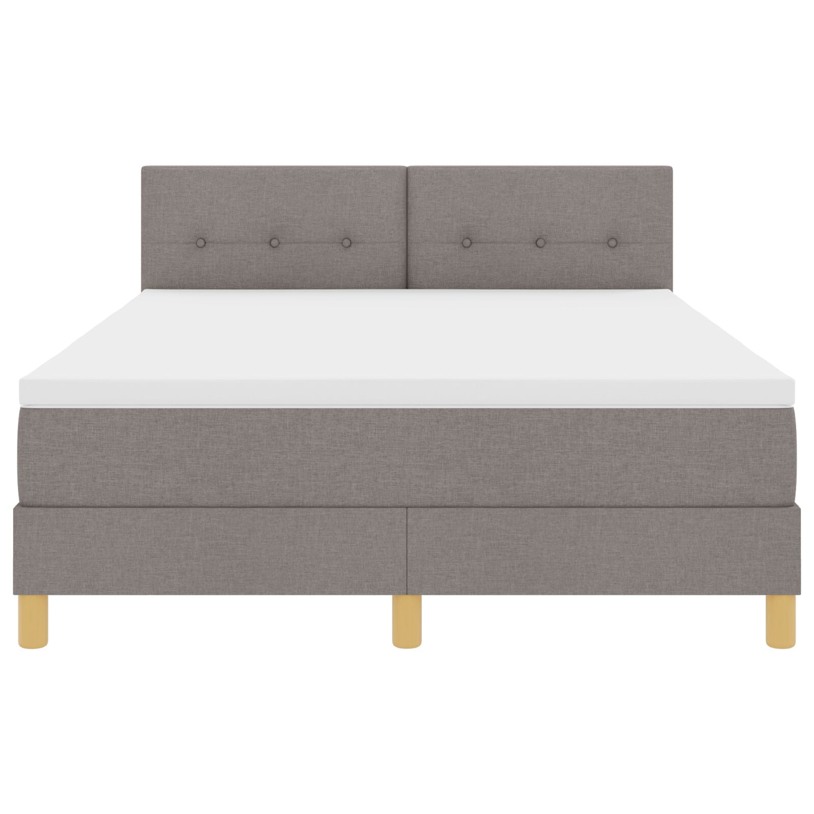 Boxspringbed Met Matras Stof Taupe 160 x 200 cm Geknoopt