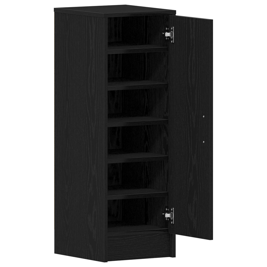 Schoenenkast Bewerkt Hout Zwart eiken 32 x 35 x 92 cm