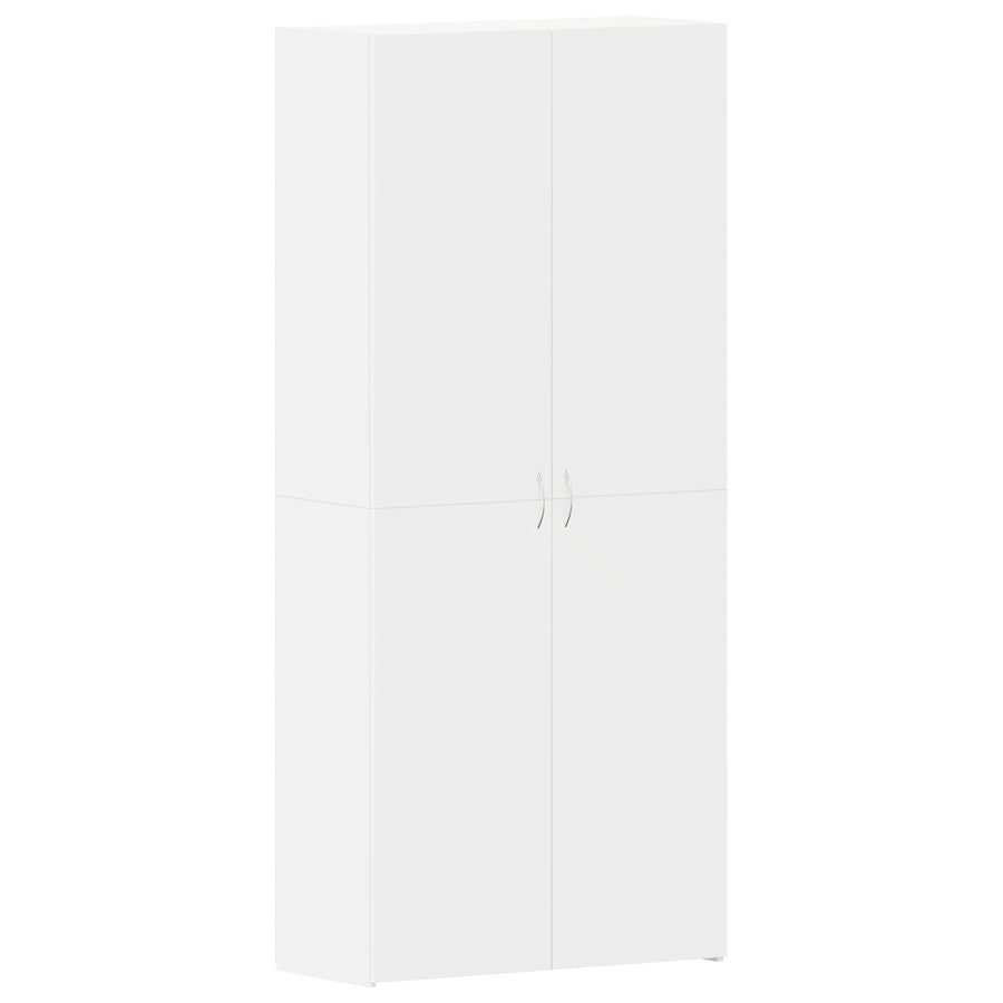 Schoenenkast Wit 80X35.5X180 Cm Gefabriceerd Hout