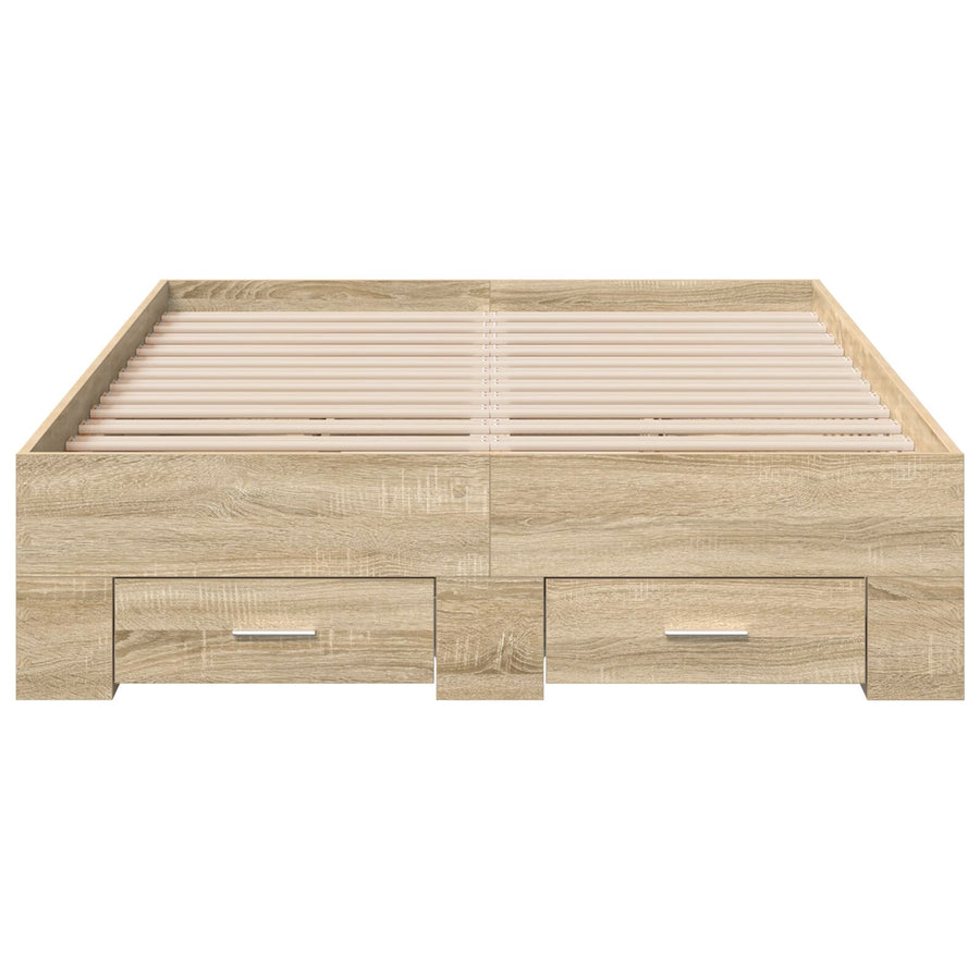 Bedframe Zonder Matras Met Lades Dubbel Gelaagd Hout