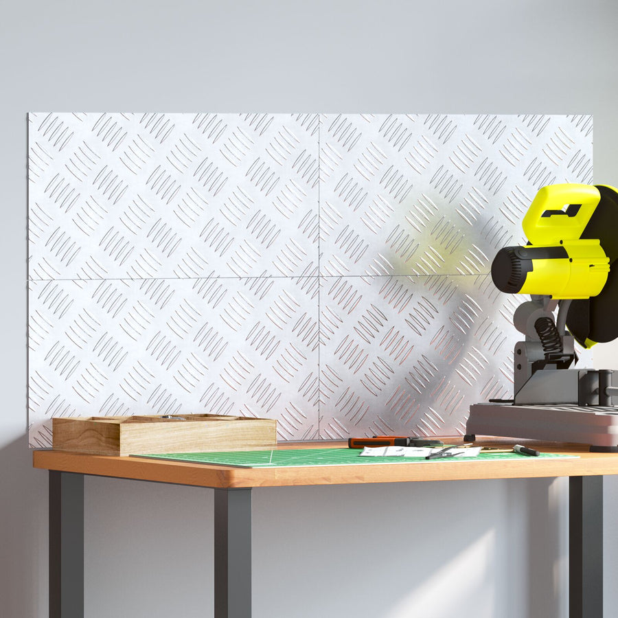 Aluminium Checker Platen - 4 Pak, Anti-Slip, 50X25 Cm 50 x 25 x 0.2 cm Rechthoekig