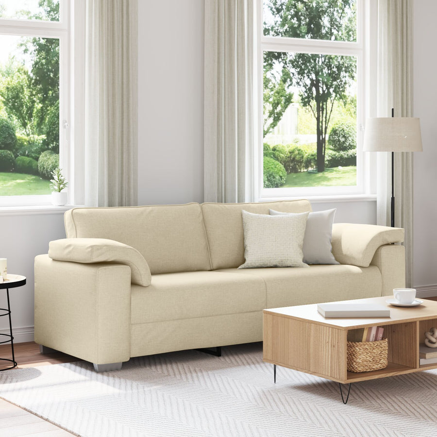 3-Zitsbank Stof Crème 178 cm