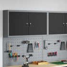 Gereedschapskast 50x20x55 cm metaal staal zwart grijs
