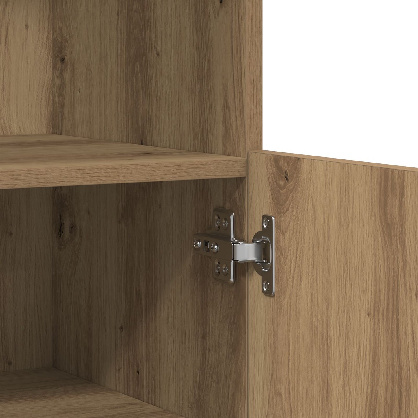 Dressoir Met Led-Verlichting 60X37X100 Cm Artisan eiken