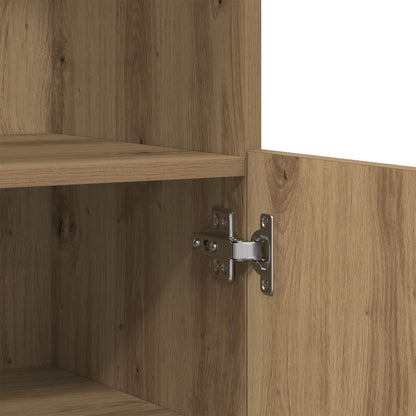 Dressoir Met Led-Verlichting 60X37X100 Cm Artisan eiken