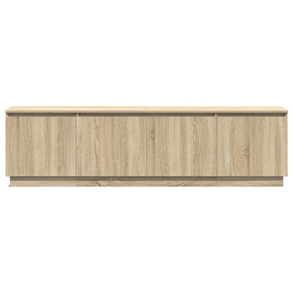 Tv-Meubel Met Led Sonoma Eik 180X38X49 Cm Gelaagd Hout Sonoma eiken