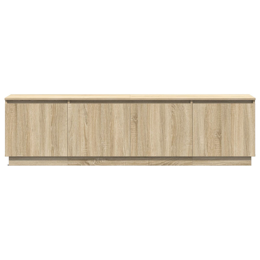 Tv-Meubel Met Led Sonoma Eik 180X38X49 Cm Gelaagd Hout Sonoma eiken