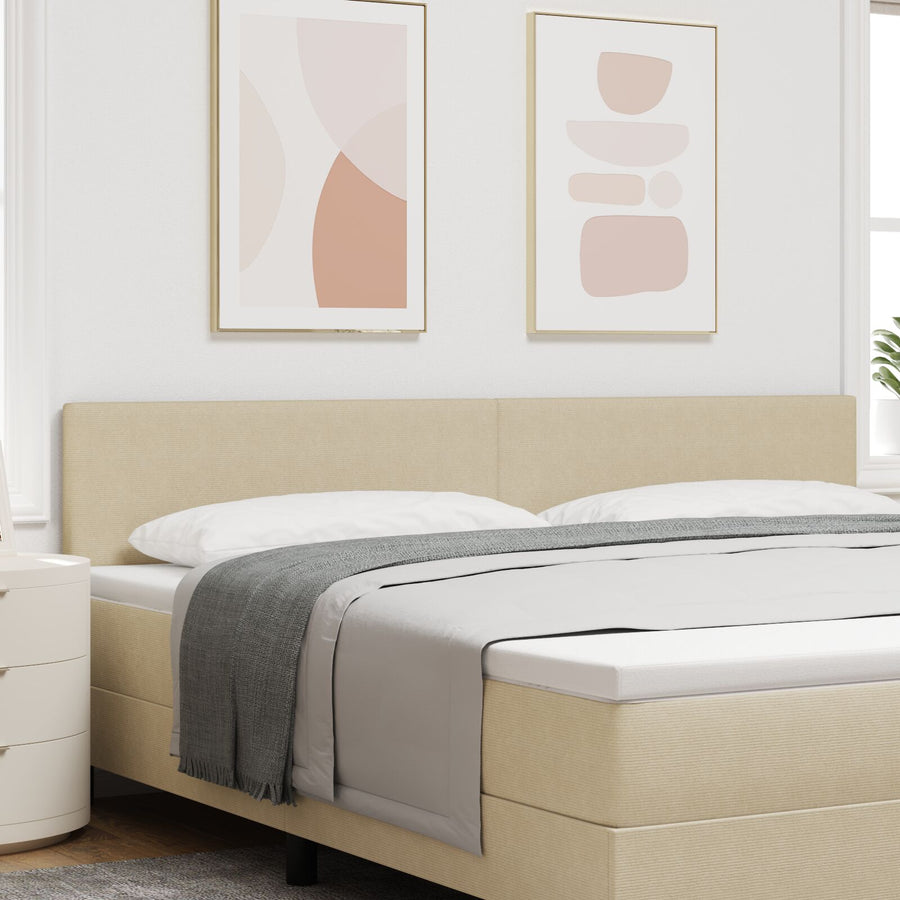 Hoofdbord Eenvoudig Design Corduroy Stof Lichtgroen grijs 200 cm Laag hoofdeinde