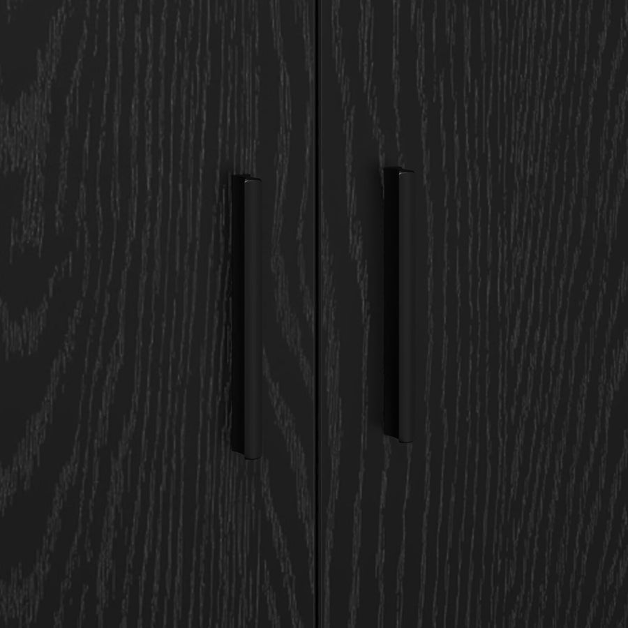 Opslagschuurkast Zwart Gelaagd Hout Zwart eiken 108 x 41 x 40 cm