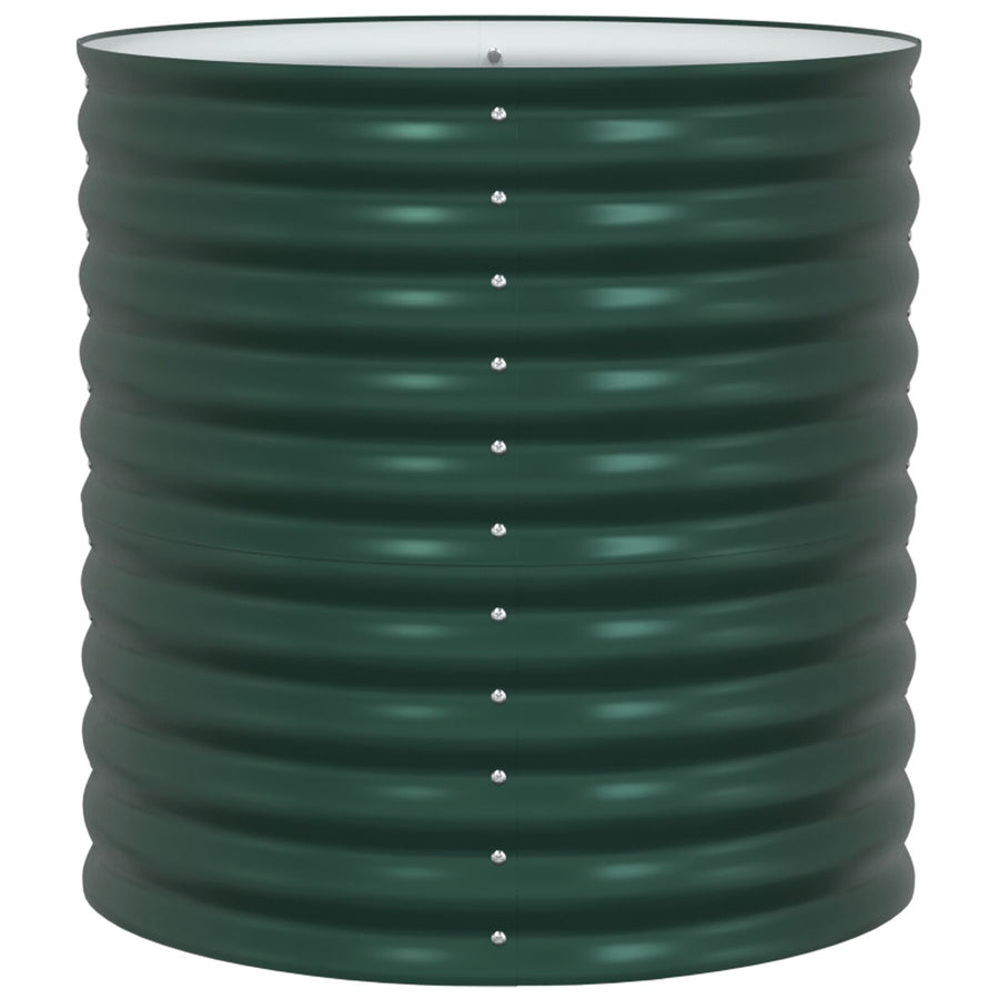 Tuin Verhoogd Bed Gegalvaniseerd Staal 80 x 80 x 81 cm Groen