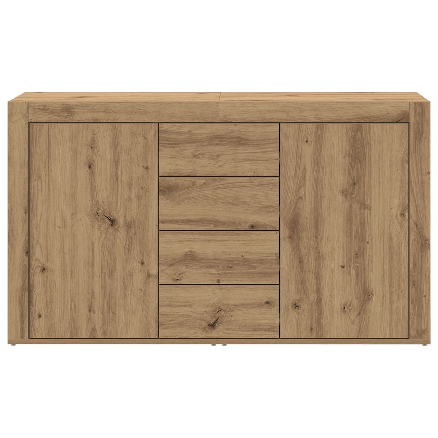 Dressoir Artisan Eiken Bewerkt Hout 120 X 36 X 69 Cm