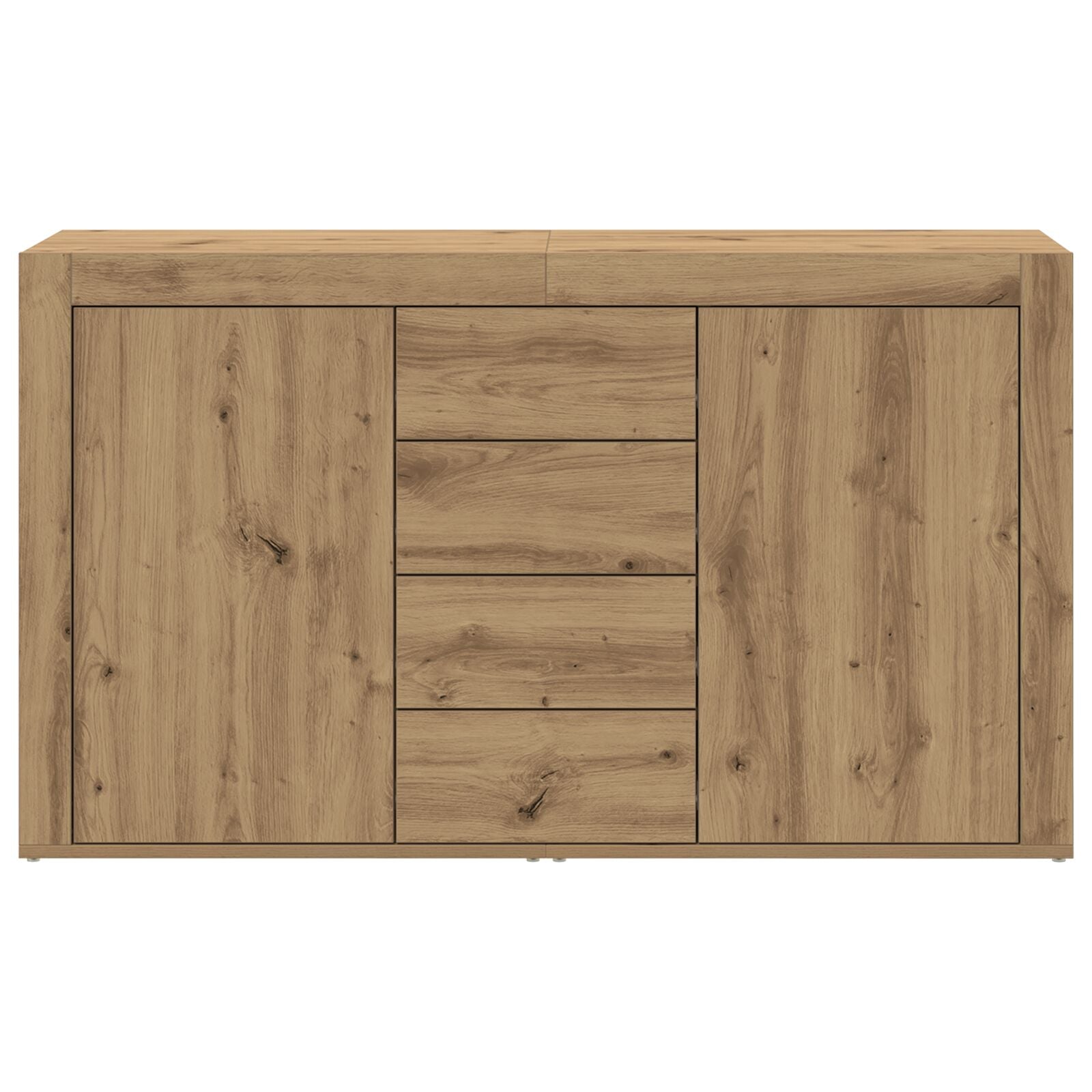 Dressoir Artisan Eiken Bewerkt Hout 120 X 36 X 69 Cm