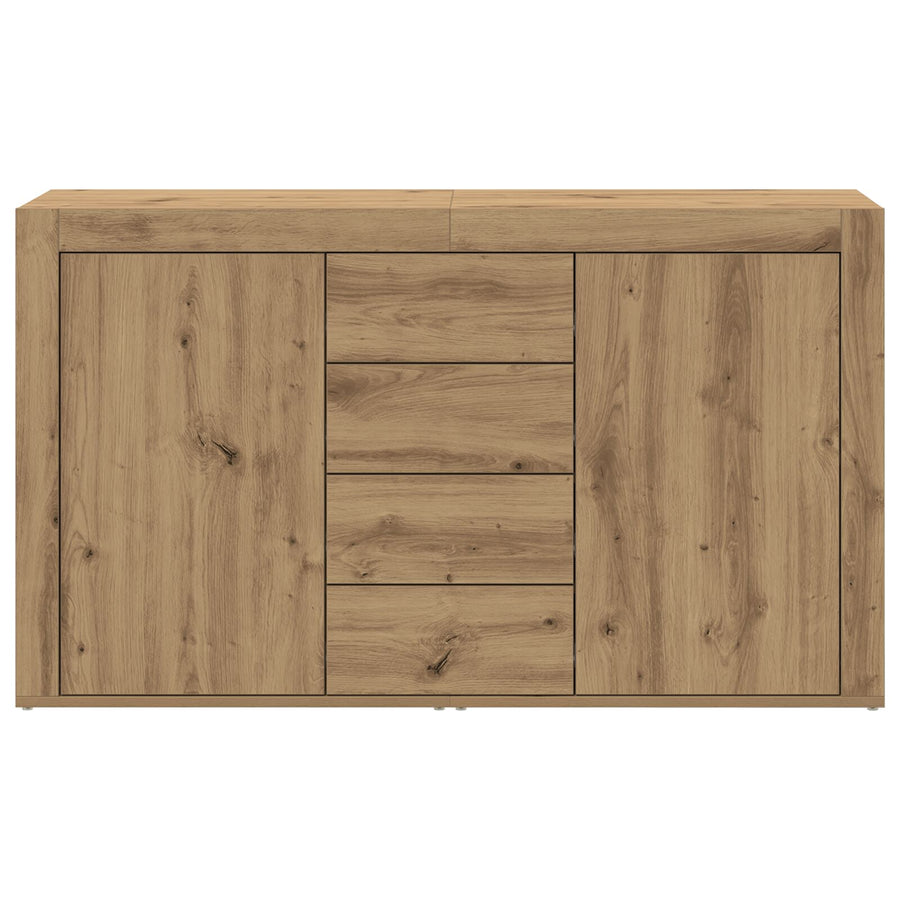 Dressoir Artisan Eiken Bewerkt Hout 120 X 36 X 69 Cm