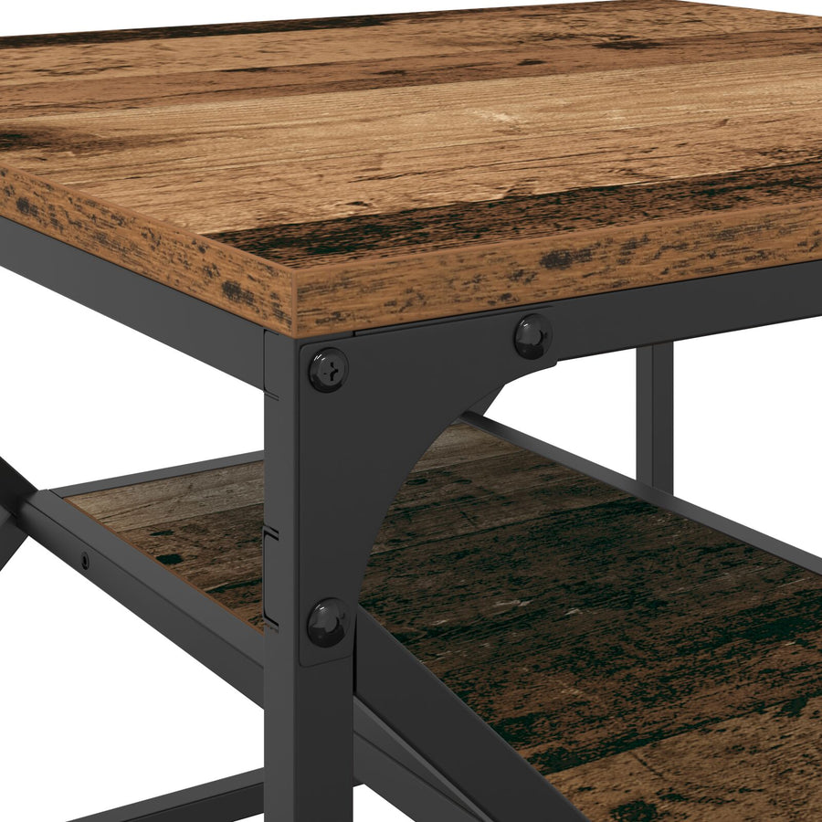 Salontafel Met Plank Oude Hout Gelaagd Hout Oud hout 51 x 50 x 40 cm