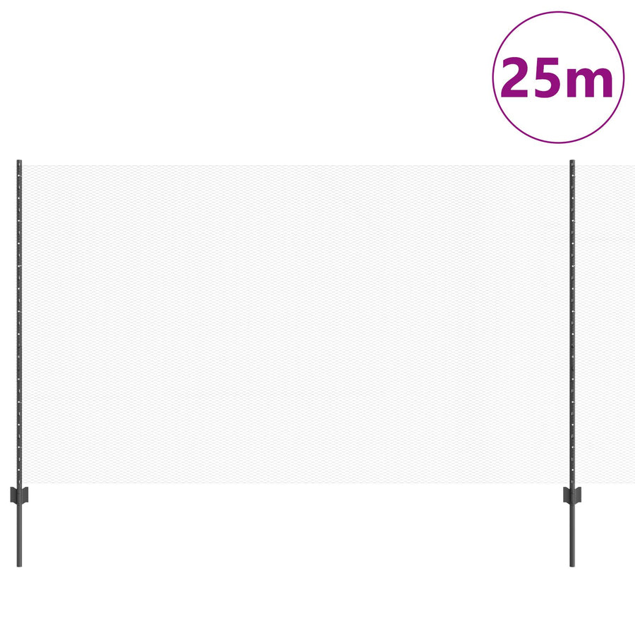 Schuttingpalen 22 Stuks U-Channel Grijs 140 Cm Staal,  Hexagonale Schutting Grijs 1,4X25 M Staal