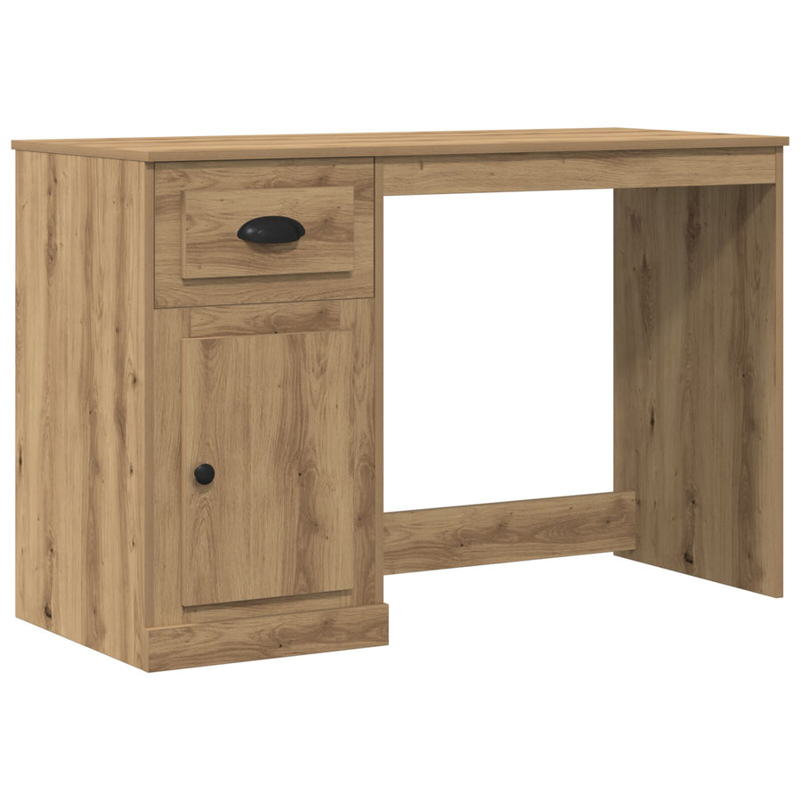 Bureau Met Opbergruimte 50X115X75 Cm Engineered Hout Artisan eiken