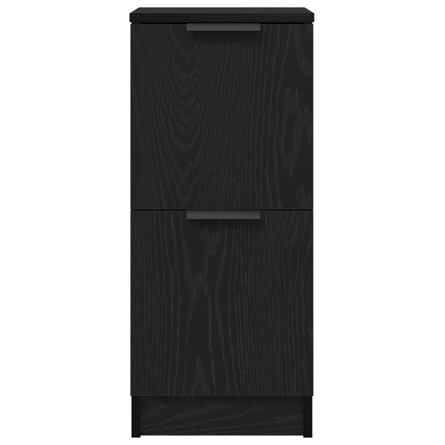Dressoirs 2 Stuks In Zwart Eiken, 30X30X70 Cm, Gemaakt Van Geengineerd Hout